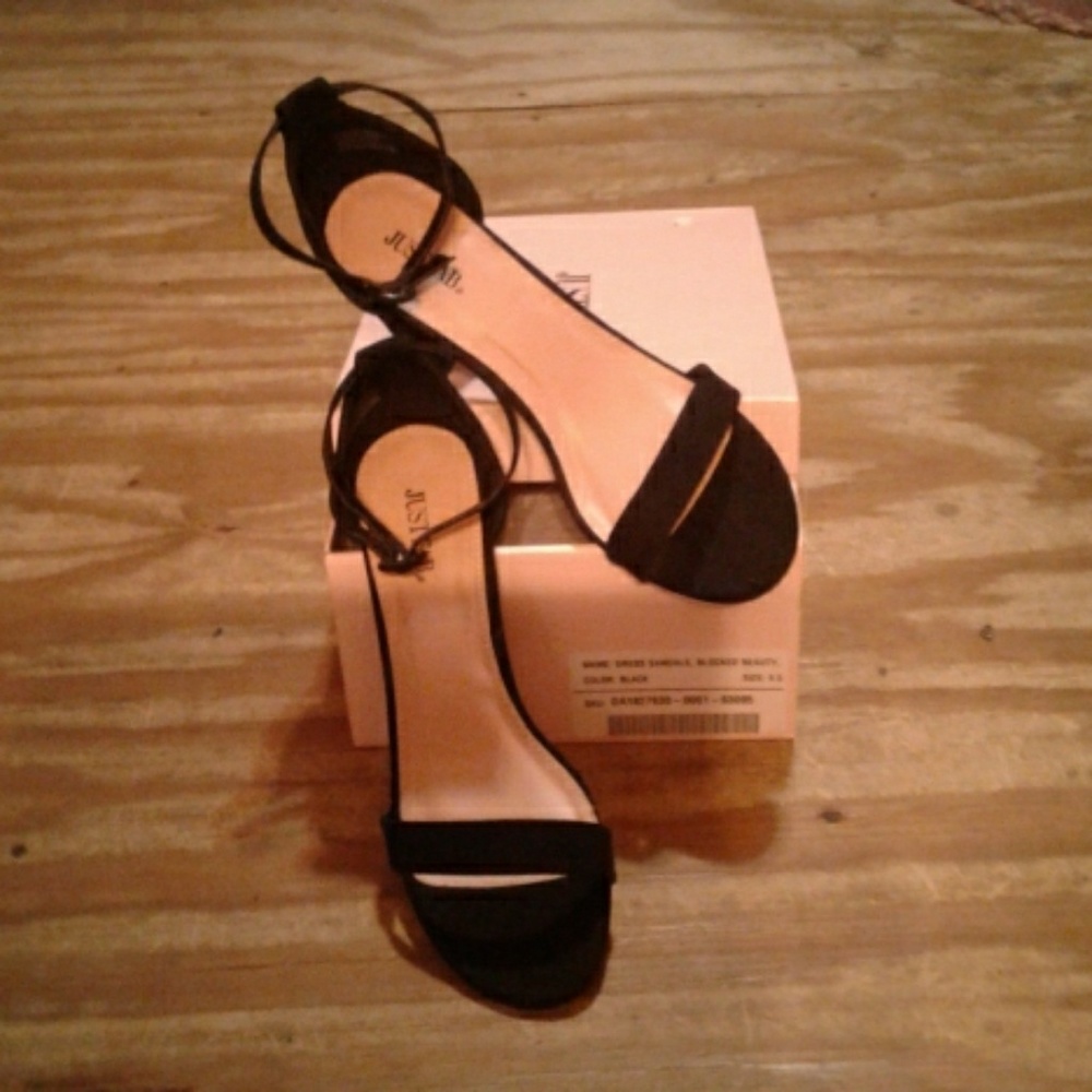 NWOT Black  dress sandals